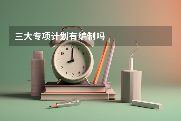 三大专项计划有编制吗