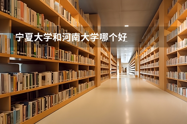宁夏大学和河南大学哪个好