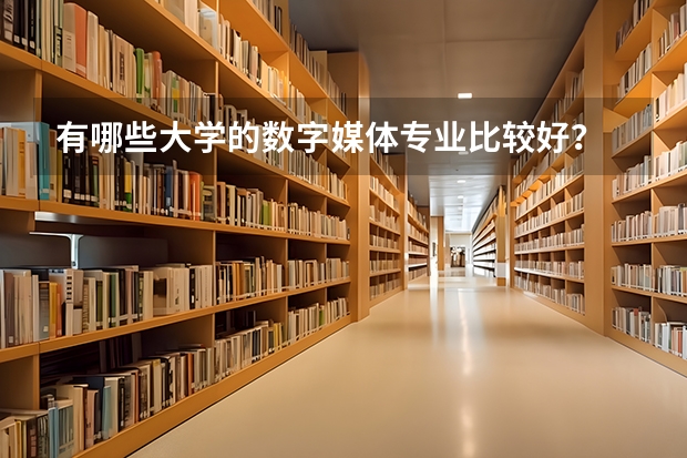 有哪些大学的数字媒体专业比较好？