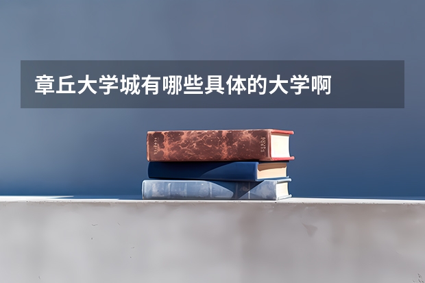 章丘大学城有哪些具体的大学啊