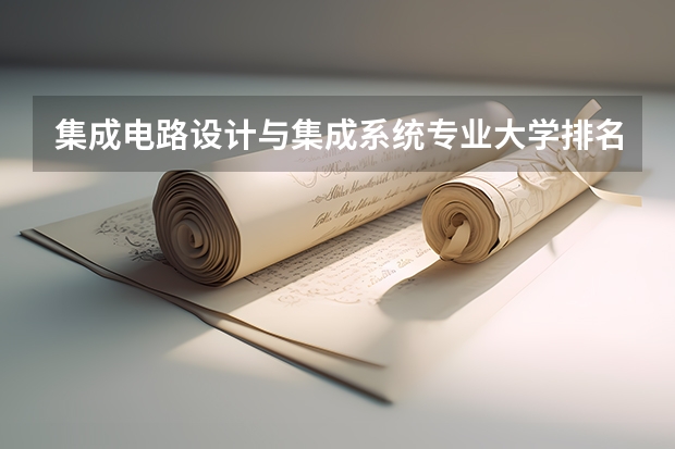 集成电路设计与集成系统专业大学排名（芯片专业最好的大学）