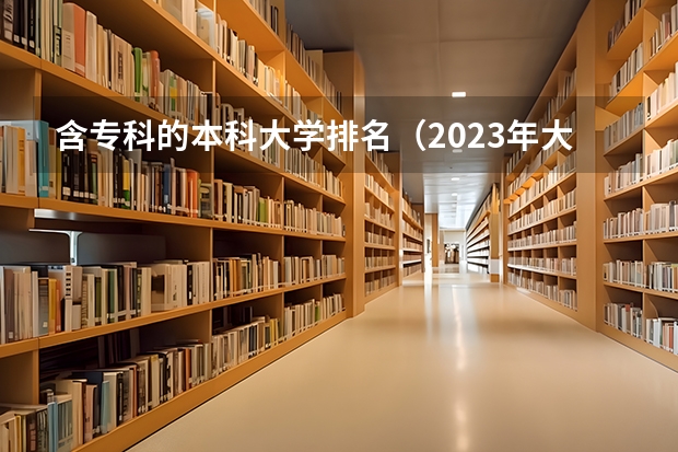 含专科的本科大学排名（2023年大学热门专业排行榜）