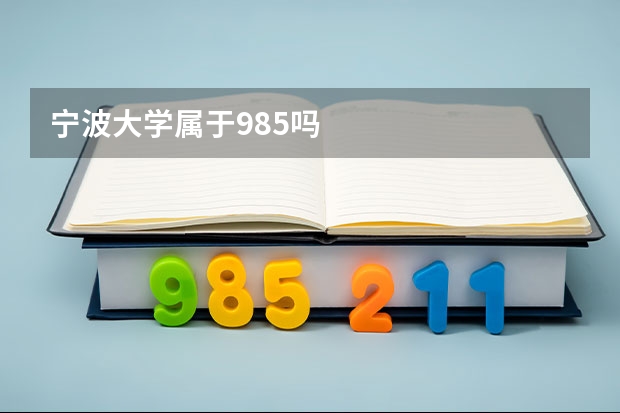 宁波大学属于985吗