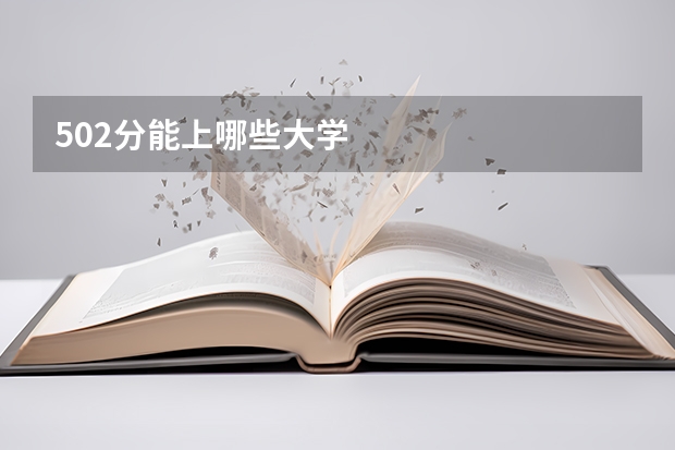 502分能上哪些大学