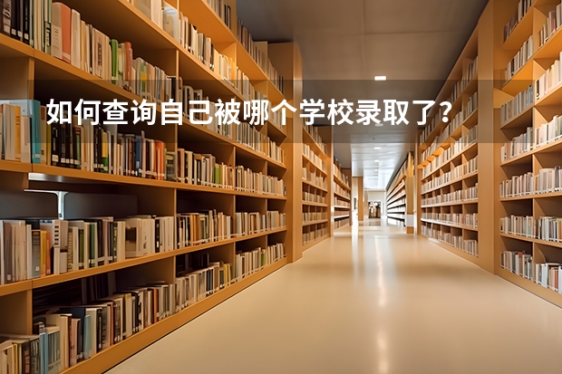 如何查询自己被哪个学校录取了？