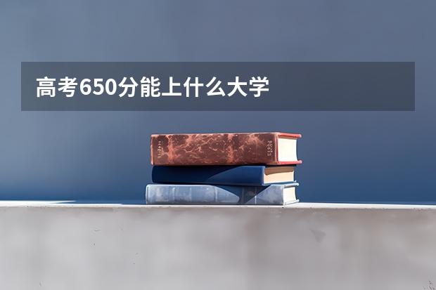 高考650分能上什么大学