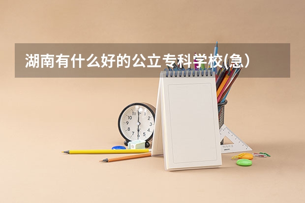 湖南有什么好的公立专科学校(急）
