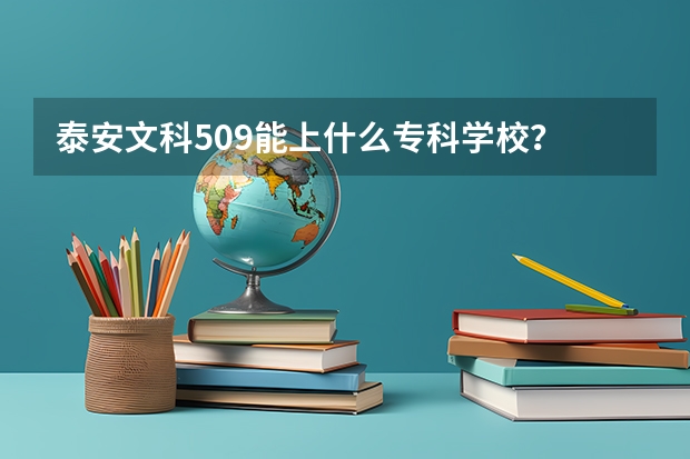 泰安文科509能上什么专科学校？