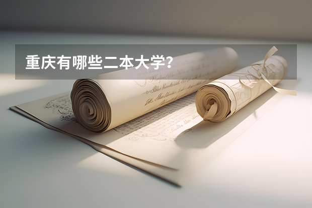 重庆有哪些二本大学？