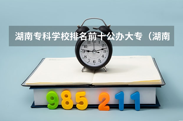 湖南专科学校排名前十公办大专（湖南省高职专科学校排名）